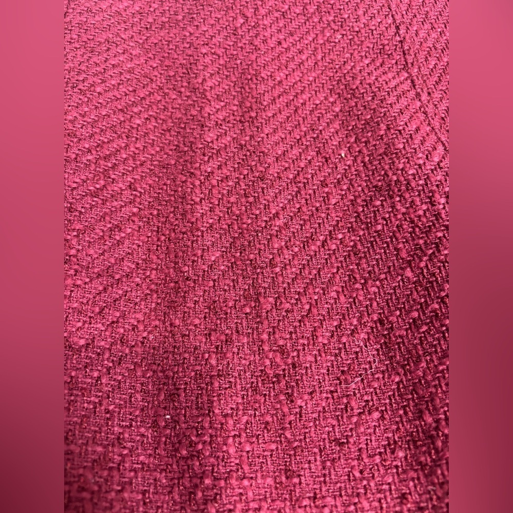 Ann Taylor LOFT Burgundy Maroon Skirt Size 2 Lined Zippers Front - Picture 3 of 13
